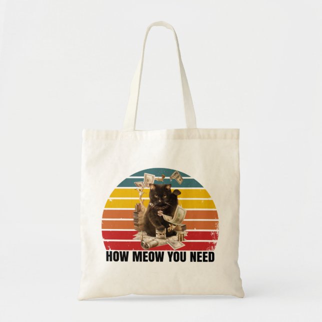 Tote Bag comment vous avez besoin d'argent - chat gangsta (Devant)