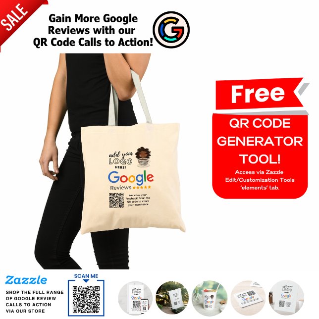 TOTE BAG COMMENTAIRES DE GOOGLE POUR ACCESSOIRES MARQUE SAL (Créateur téléchargé)
