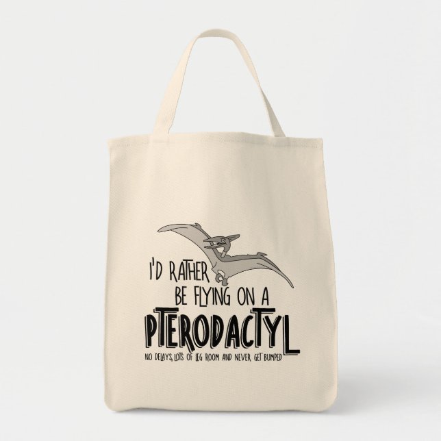 Tote Bag Compagnie aérienne Pterodactyl Dinosaur (Devant)