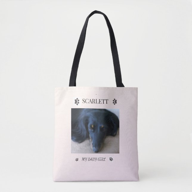 Tote Bag Compagnon d'empreinte de patte chérie (Devant)