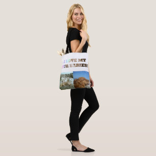 Tote Bag Compagnon Empreinte Multi‑Photo Design Cœur