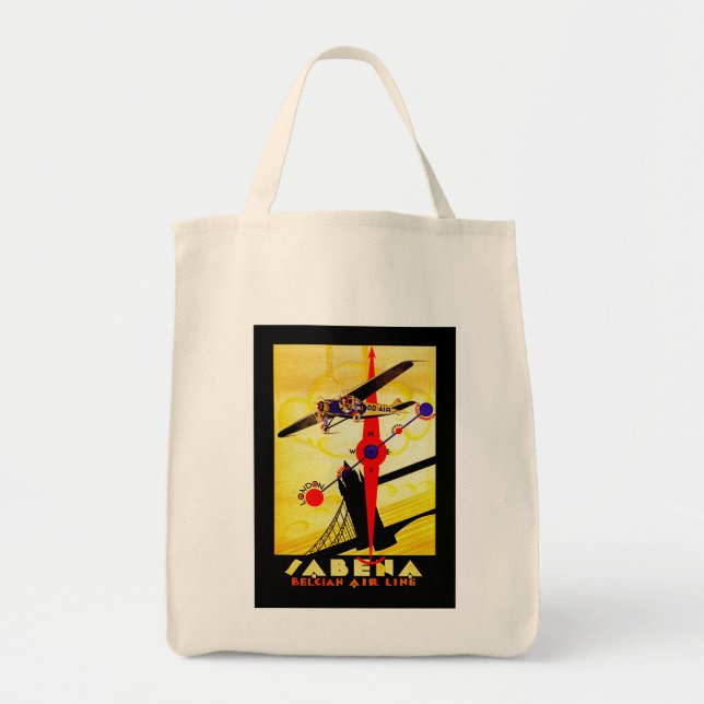 Tote Bag Compas Art déco Sabena (Devant)