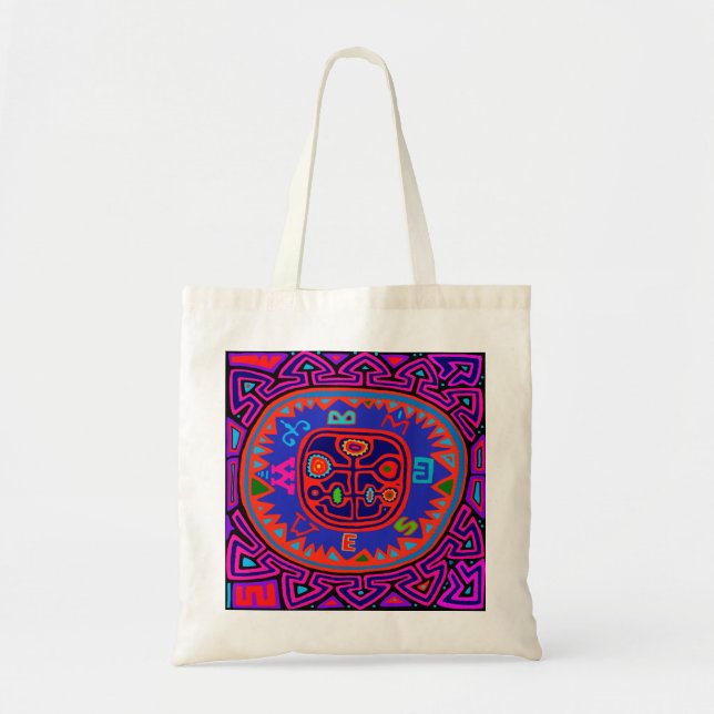 Tote Bag Compas Mola indienne de Kuna (Devant)
