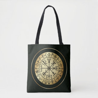 Tote Bag Compas végétarien : Runes guides de l'Islande