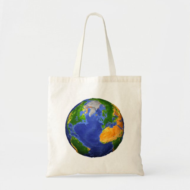 Tote Bag Complétez La Terre Avec Des Données Topographiques (Devant)