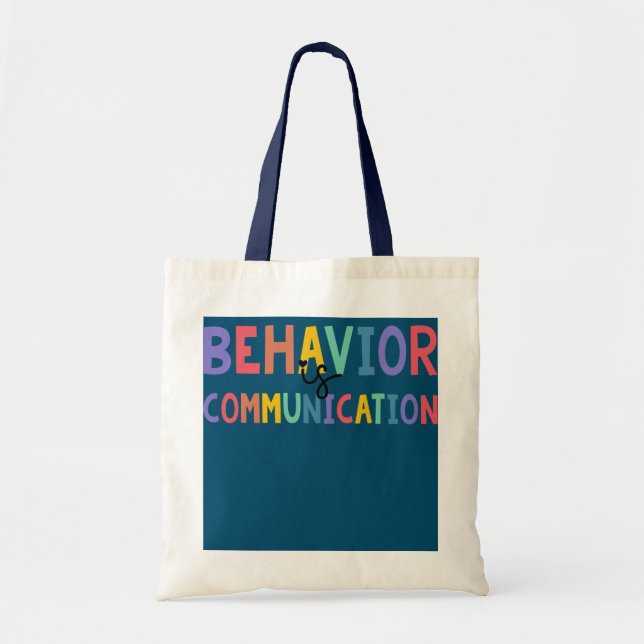 Tote Bag Comportement mignon est la communication pour spéc (Devant)