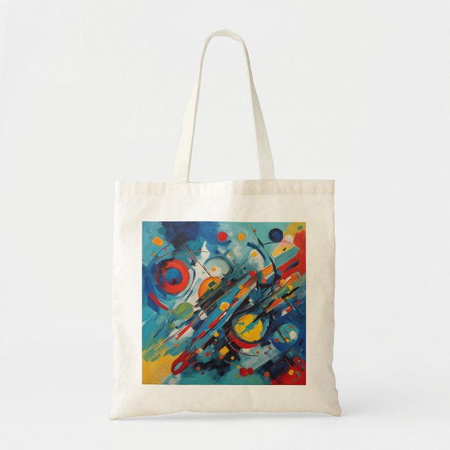 Tote Bag Composition Abstraite Dynamique Collision Céleste (Devant)