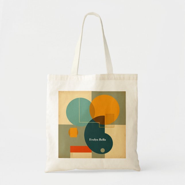 Tote Bag Composition Artistique de Formes Superposées (Devant)