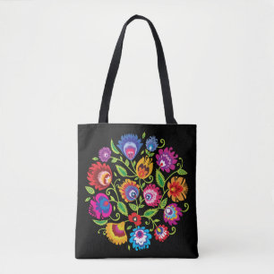 Tote Bag Composition ronde du folklore polonais 