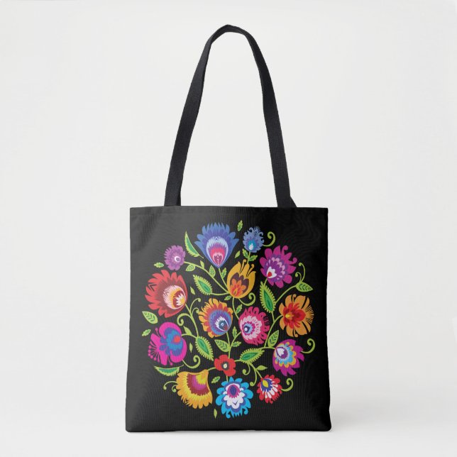 Tote Bag Composition ronde du folklore polonais  (Devant)