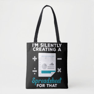 Tote Bag Comptabilisation de feuille de calcul Comptabilisa