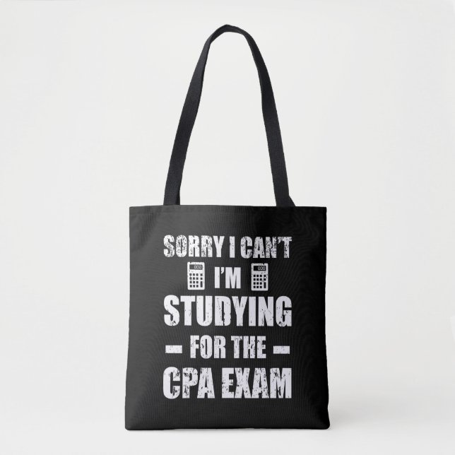 Tote Bag Comptable amusant Examens CPA (Devant)