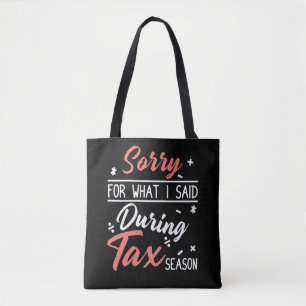 Tote Bag Comptable de plaisanterie de saison fiscale Café 