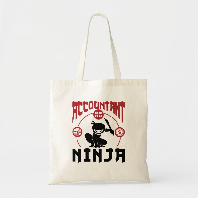 Tote Bag Comptable Ninja Comptabilité CPA (Devant)