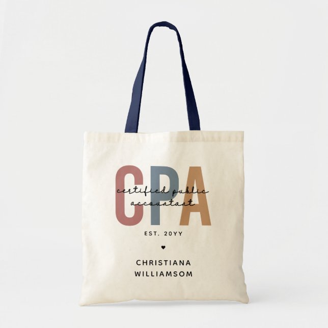 Tote Bag Comptable Public Certifié CPA Retro (Devant)
