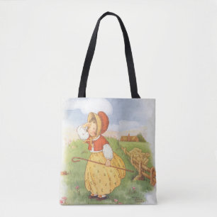 Tote Bag Comptine de la Mère l'Oie Little Bo Peep vintage