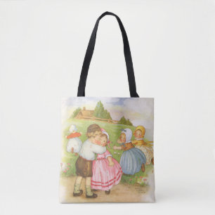 Tote Bag Comptines de Mère l'Oie Georgie Porgie vintage