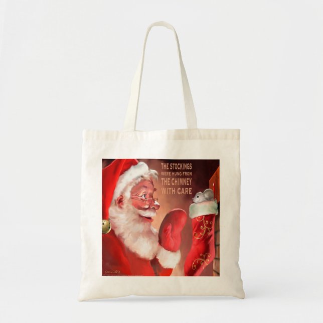 Tote Bag CON33 Père Noël 3 Stockings.tif (Devant)