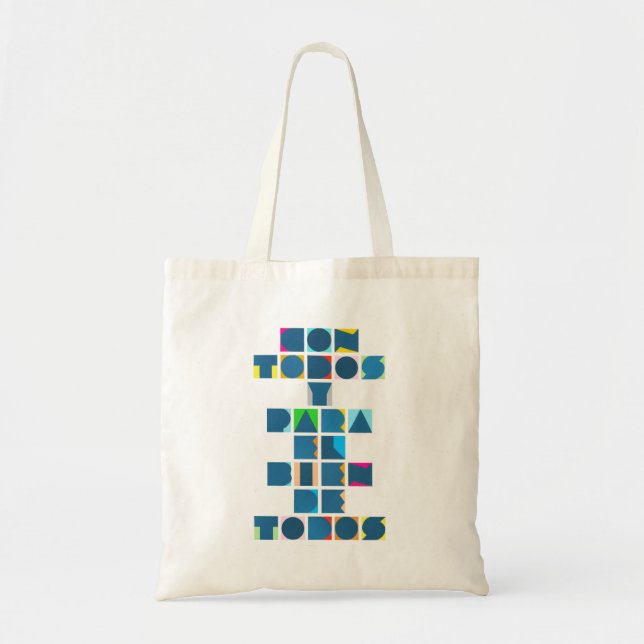Tote Bag CON TODOS White Colorful (Devant)