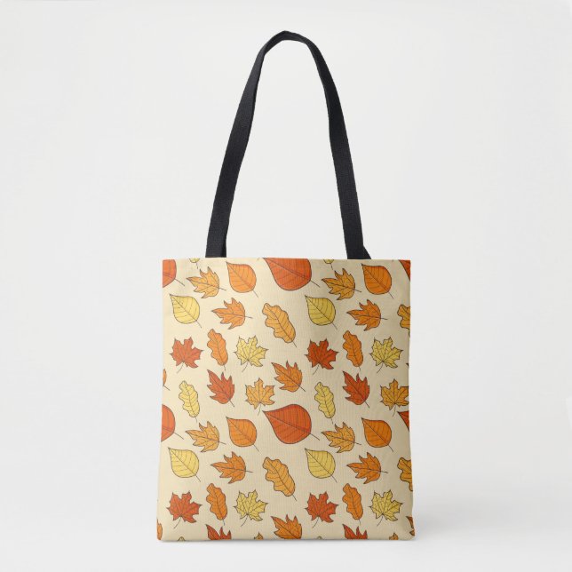 Tote Bag Concept feuille : Motif symbole d'automne (Devant)