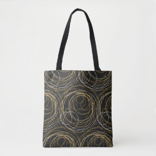 Tote Bag Concept seamless luxury pattern with dots and line