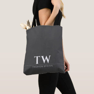 Tote Bag Concepteur de mode Noir