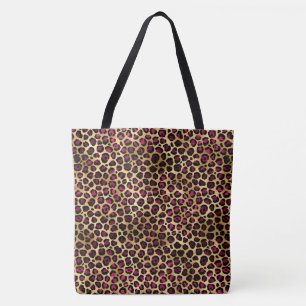 Tote Bag Conception 2 de la série Leopard de Bourgogne et d
