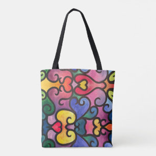 Tote Bag Conception abstraite de coeur