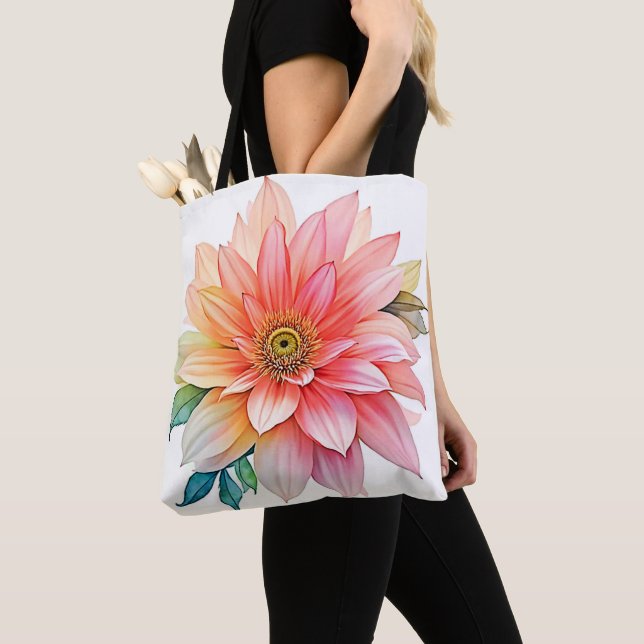 Tote Bag Conception Abstraite de fleurs pétales douces (De près)