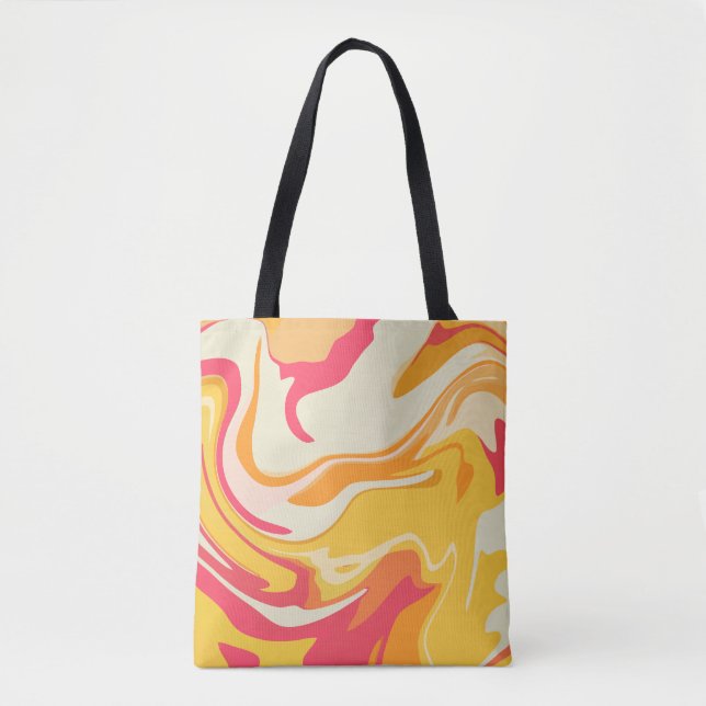 Tote Bag Conception Abstraite de torchage dans les tons cha (Devant)