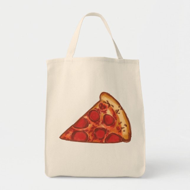 Tote Bag Conception aquarelle de pizza épicée  (Devant)
