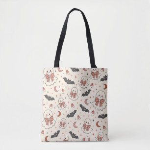 Tote Bag Conception Automne Mignonne et Effrayante sans Cou