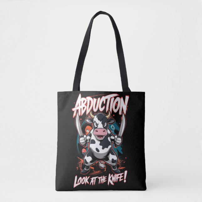 Tote Bag Conception avec un caractère vache (Devant)
