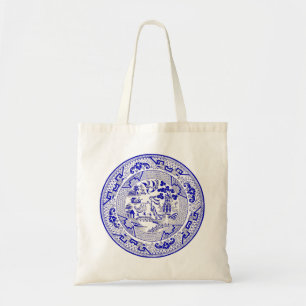 Tote Bag Conception bleue classique de plat de saule
