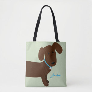 Tote Bag Conception Brown mignonne d'avant et de dos de