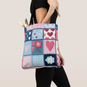 Tote Bag Conception Charming Cute Patchwork