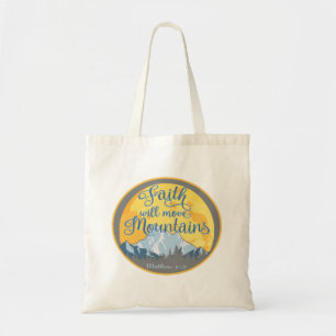 Tote Bag Conception chrétienne de déplacement de montagnes