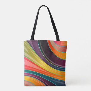 Tote Bag Conception colorée d'arc-en-ciel en spirale