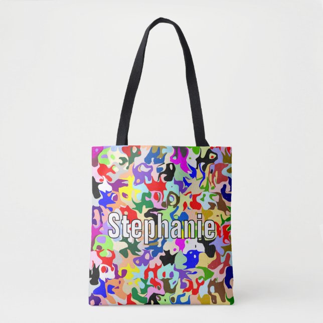 Tote Bag Conception d'art abstrait personnalisée (Devant)