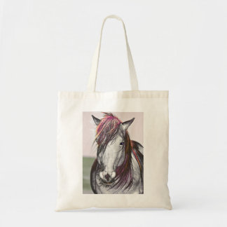 Tote Bag Conception d'art de cheveux de rose de cheval