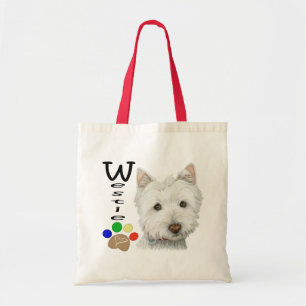 Tote Bag Conception d'art d'empreinte de patte de chien de