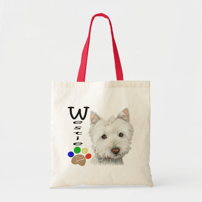 Tote Bag Conception d'art d'empreinte de patte de chien de (Devant)