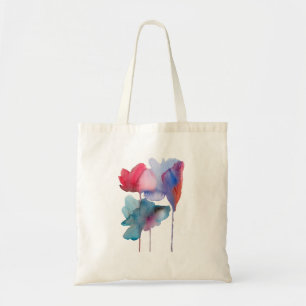 Tote Bag Conception d'art floral moderne à l'aquarelle