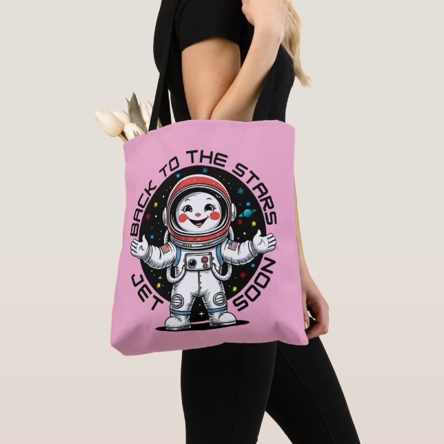 Tote Bag Conception d'astronaute mignon revenant aux étoile (De près)