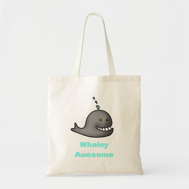 Tote Bag Conception de baleine drôle et géniale avec un jeu (Devant)
