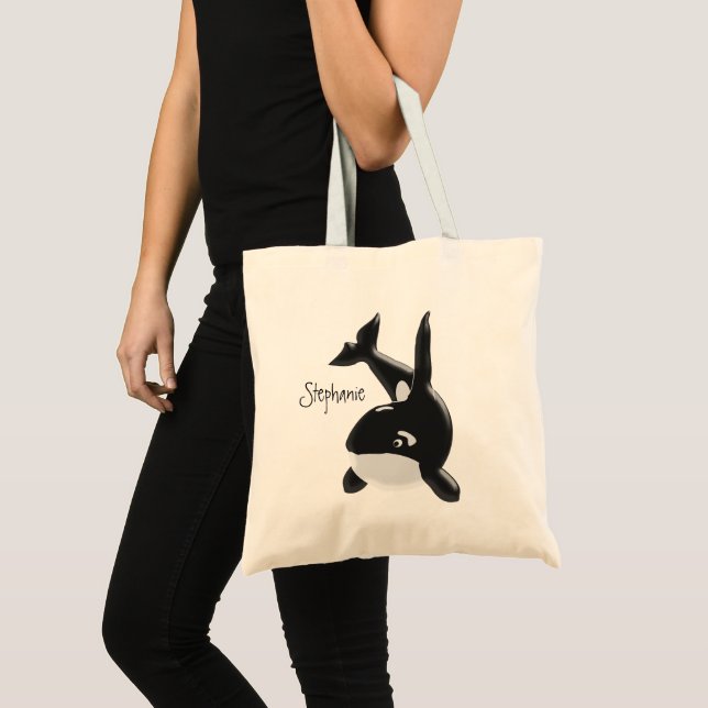 Tote Bag Conception de baleine tueuse personnalisée (Devant (produit))