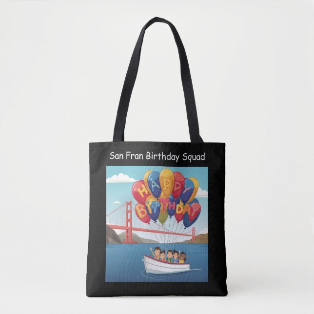 Tote Bag Conception de ballon de l'équipe d'anniversaire de (Devant)