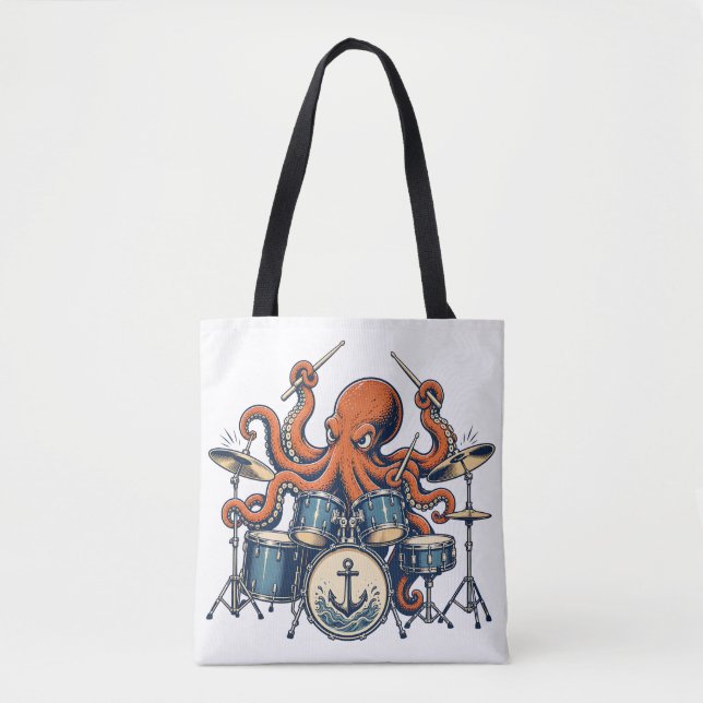 Tote Bag Conception de batteur de pieuvre personnalisé (Devant)