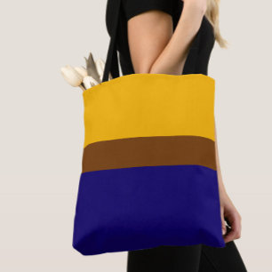 Tote Bag Conception de bloc couleur bleu jaune