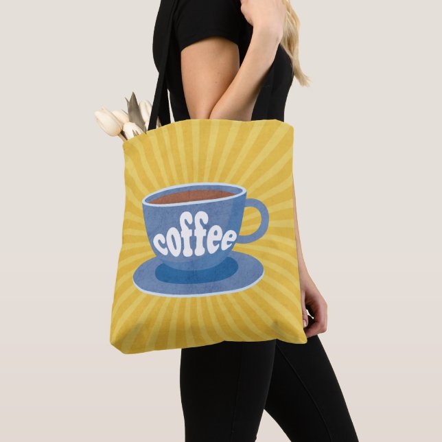 Tote Bag Conception de café rétro (De près)